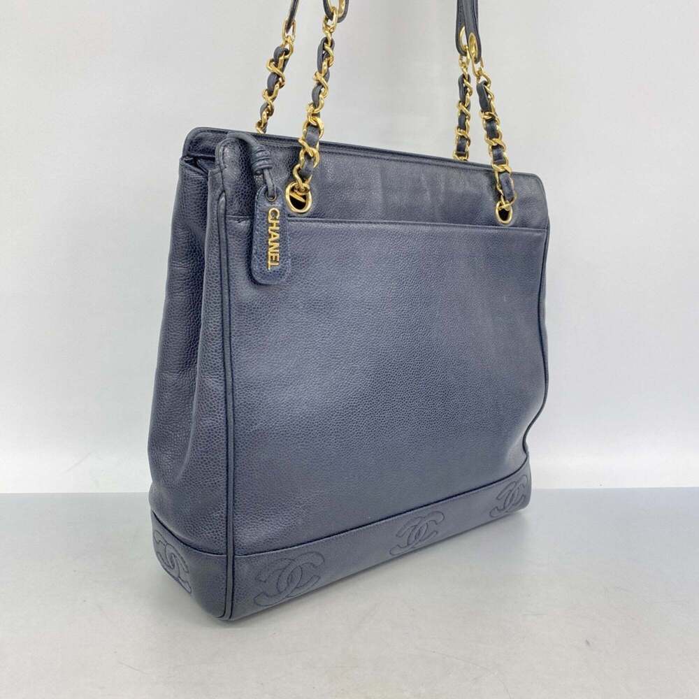 CHANEL Blue Caviar Leather Tote Bag - Picture 2 of 11